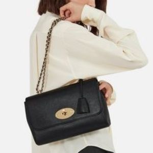 Mulberry Medium Lily Black Glossy Goat Leather
